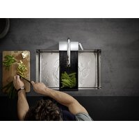 Смеситель Hansgrohe Aquno Select M81 73837800 (стальной) - Превью изображения №4 — Интернет-магазин Time-Shop