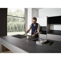 Смеситель Hansgrohe Aquno Select M81 73837800 (стальной) - Превью изображения №6 — Интернет-магазин Time-Shop