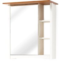 Диприз Шкаф с зеркалом Paula Д.73045.1 (белый воск/черри)