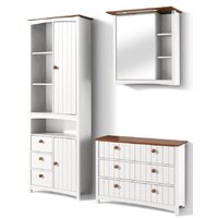  Диприз Шкаф с зеркалом Paula Д.73045.1 (белый воск/черри) - Превью изображения №2 — Интернет-магазин Time-Shop