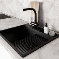 Кухонная мойка Globalo Silvano 60.1 Black/BL Mat - Превью изображения №6 — Интернет-магазин Time-Shop