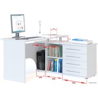 Стол Сокол КСТ-109 правый (дуб делано) - Превью изображения №2 — Интернет-магазин Time-Shop