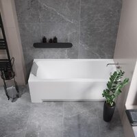 Ванна Lauter Bianca 140 21207140 (с ножками, серым подголов.,белым лиц. и торц.экраном) - Превью изображения №16 — Интернет-магазин Time-Shop