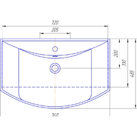 Умывальник Kirovit Стиль 750 - Превью изображения №2 — Интернет-магазин Time-Shop