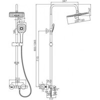 Душевая система  Ledeme L2418 - Превью изображения №7 — Интернет-магазин Time-Shop