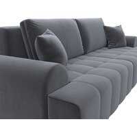 Диван Лига диванов Лига-080 131117 (велюр Seven 17 серый) - Превью изображения №4 — Интернет-магазин Time-Shop