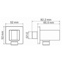 Держатель душевой лейки с подключением Wasserkraft A086 - Превью изображения №2 — Интернет-магазин Time-Shop