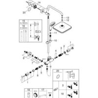 Душевая система  Grohe QuickFix Vitalio Start 250 CUBE 26697000 - Превью изображения №3 — Интернет-магазин Time-Shop
