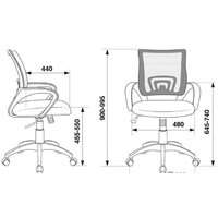 Офисное кресло Brabix Fly MG-396W (белый/темно-серый) - Превью изображения №10 — Интернет-магазин Time-Shop