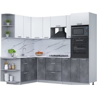 Интерлиния Мила Лайт 1.68x2.4 левая (белый платинум/бетон портленд/белый гранит)