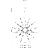 Подвесная люстра Arte Lamp Bella A1066SP-12PB - Превью изображения №2 — Интернет-магазин Time-Shop