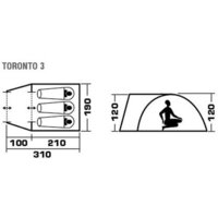 Треккинговая палатка Jungle Camp Toronto 3 (оливковый) - Превью изображения №4 — Интернет-магазин Time-Shop