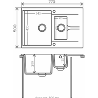 Кухонная мойка Polygran Brig-770 (белый хлопок 36) - Превью изображения №2 — Интернет-магазин Time-Shop