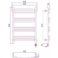 Полотенцесушитель Стилье Формат 10 ТП 800х500 (3+3+3+3) Г16 00510-8050 - Превью изображения №3 — Интернет-магазин Time-Shop