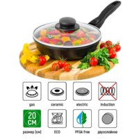 Сковорода Elan Gallery Гармония вкуса 120299 (черный оникс) - Превью изображения №7 — Интернет-магазин Time-Shop