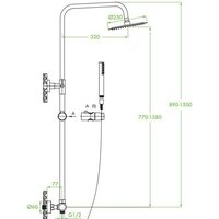 Душевая система  Laveo Pretto PLP 70TD - Превью изображения №2 — Интернет-магазин Time-Shop
