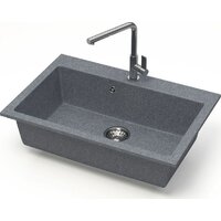 Кухонная мойка MARRBAXX Карельский камень модель 39/Q8 (темно-серый) - Превью изображения №2 — Интернет-магазин Time-Shop