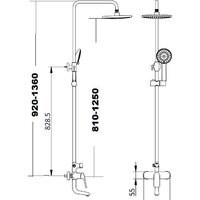 Душевая система  Savol SK-H7401 - Превью изображения №2 — Интернет-магазин Time-Shop