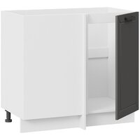 Шкаф напольный Трия Лорас 1Н9У (белый/холст вулкан) - Превью изображения №2 — Интернет-магазин Time-Shop