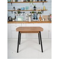 Кухонный стол Listvig Винер Mini R раздвижной (дуб табачный/черный) - Превью изображения №3 — Интернет-магазин Time-Shop