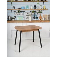 Кухонный стол Listvig Винер Mini R раздвижной (дуб табачный/черный) - Превью изображения №2 — Интернет-магазин Time-Shop