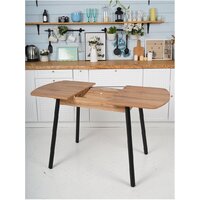 Кухонный стол Listvig Винер Mini R раздвижной (дуб табачный/черный) - Превью изображения №5 — Интернет-магазин Time-Shop