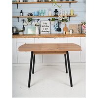 Кухонный стол Listvig Винер Mini R раздвижной (дуб табачный/черный) - Превью изображения №4 — Интернет-магазин Time-Shop