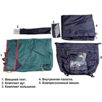 Треккинговая палатка AlexikA Rondo 3 Plus Fib (зеленый) - Превью изображения №9 — Интернет-магазин Time-Shop