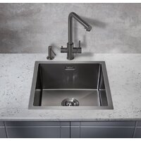 Кухонная мойка Milacio Denia 44 Steel MC.77439 (сталь вороненая) - Превью изображения №5 — Интернет-магазин Time-Shop