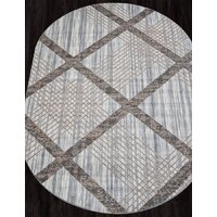 Ковер для жилой комнаты Merinos Sierra F351-OVAL-CREAM-BLUE (1.8х2.5) - Превью изображения №4 — Интернет-магазин Time-Shop