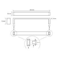 Держатель для полотенца Bemeta Gamma 145804012 - Превью изображения №2 — Интернет-магазин Time-Shop