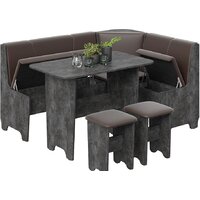 Обеденная группа Трия Техас исп. 1 (ателье темный/экокожа коричневый) - Превью изображения №3 — Интернет-магазин Time-Shop