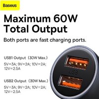Автомобильное зарядное Baseus CGJM000113 - Превью изображения №2 — Интернет-магазин Time-Shop