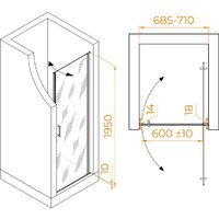 Душевая дверь RGW LE-003Gr 351200307-110 - Превью изображения №4 — Интернет-магазин Time-Shop