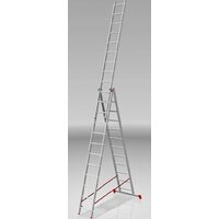 Лестница-стремянка Новая высота NV 223 алюминиевая трёхсекционная 3x12 ступеней - Превью изображения №3 — Интернет-магазин Time-Shop