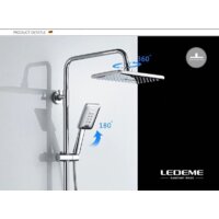 Душевая система  Ledeme L2421 (хром) - Превью изображения №4 — Интернет-магазин Time-Shop