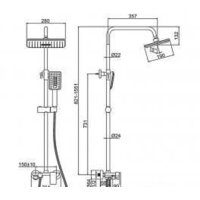 Душевая система  Ledeme L2421 (хром) - Превью изображения №8 — Интернет-магазин Time-Shop
