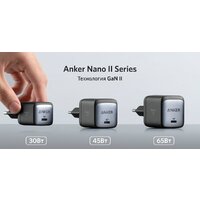Сетевое зарядное Anker PowerPort Nano II GaN 65 Вт - Превью изображения №5 — Интернет-магазин Time-Shop