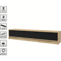 Тумба Интерлиния ТВ Концепт КТ-ТВ4-35 (черный/дуб золотой) - Превью изображения №2 — Интернет-магазин Time-Shop