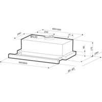 Кухонная вытяжка Krona Kamilla 500 Black 1m - Превью изображения №2 — Интернет-магазин Time-Shop