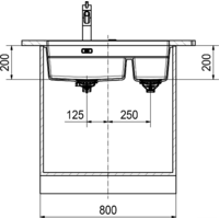 Кухонная мойка Franke Kubus 2 KNG 120 (оникс) - Превью изображения №3 — Интернет-магазин Time-Shop