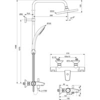 Душевая система  Ideal Standard Ceratherm T25 A7590AA - Превью изображения №8 — Интернет-магазин Time-Shop