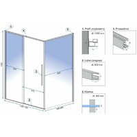 Душевой уголок Rea Solar 120x90 (золото/прозрачное стекло) - Превью изображения №8 — Интернет-магазин Time-Shop