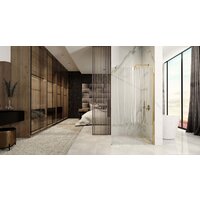 Душевая стенка Rea Aero 120 (золотой/прозрачное стекло) - Превью изображения №3 — Интернет-магазин Time-Shop