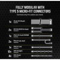 Блок питания Corsair RM750x Shift CP-9020251-EU - Превью изображения №6 — Интернет-магазин Time-Shop