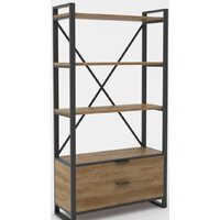 Hype Mebel Стандарт Люкс 50x170 (черный/дуб галифакс олово)
