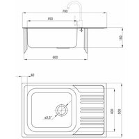 Кухонная мойка Deante Xylo ZEX 311B - Превью изображения №2 — Интернет-магазин Time-Shop