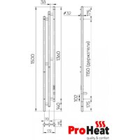 Полотенцесушитель ProHeat Loft 150х17 (терморегулятор, таймер, черный муар) - Превью изображения №4 — Интернет-магазин Time-Shop