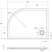 Душевой поддон BelBagno TRAY-MR-UNO-RH-120/90-550-35-W-L-CR 120x90 - Превью изображения №7 — Интернет-магазин Time-Shop
