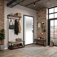 Металлическая дверь Guard Зеркало серебристый/белый матовый (96x205, правая) - Превью изображения №5 — Интернет-магазин Time-Shop